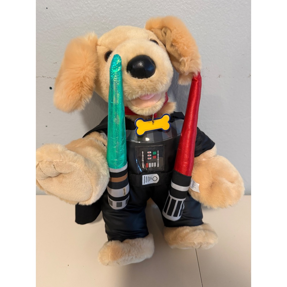Build-A-Bear Star Wars Darth Vader Golden Retriever Dog Plush with Lightsabers